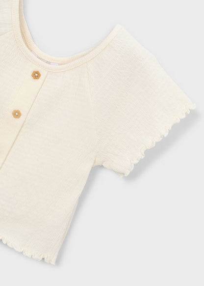Camiseta con volantes niña