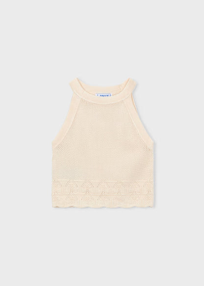 Top cuello halter niña