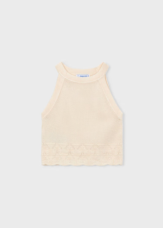 Top cuello halter niña