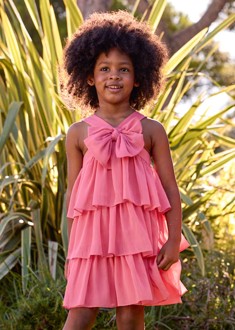 Vestido bambula volantes niña