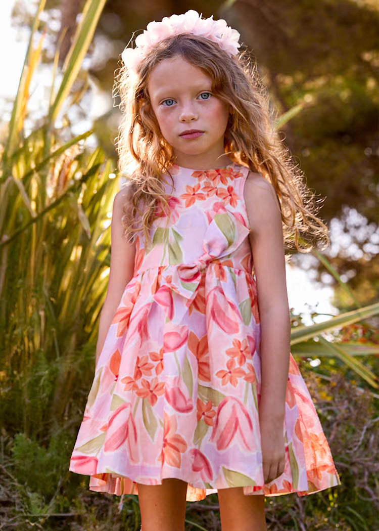 Vestido ceremonia flores niña