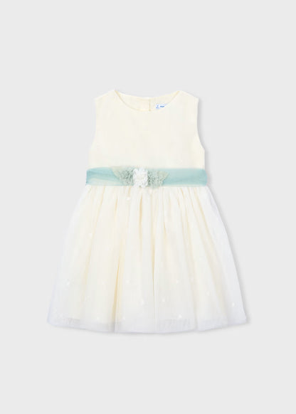 Vestido ceremonia tul bordado niña