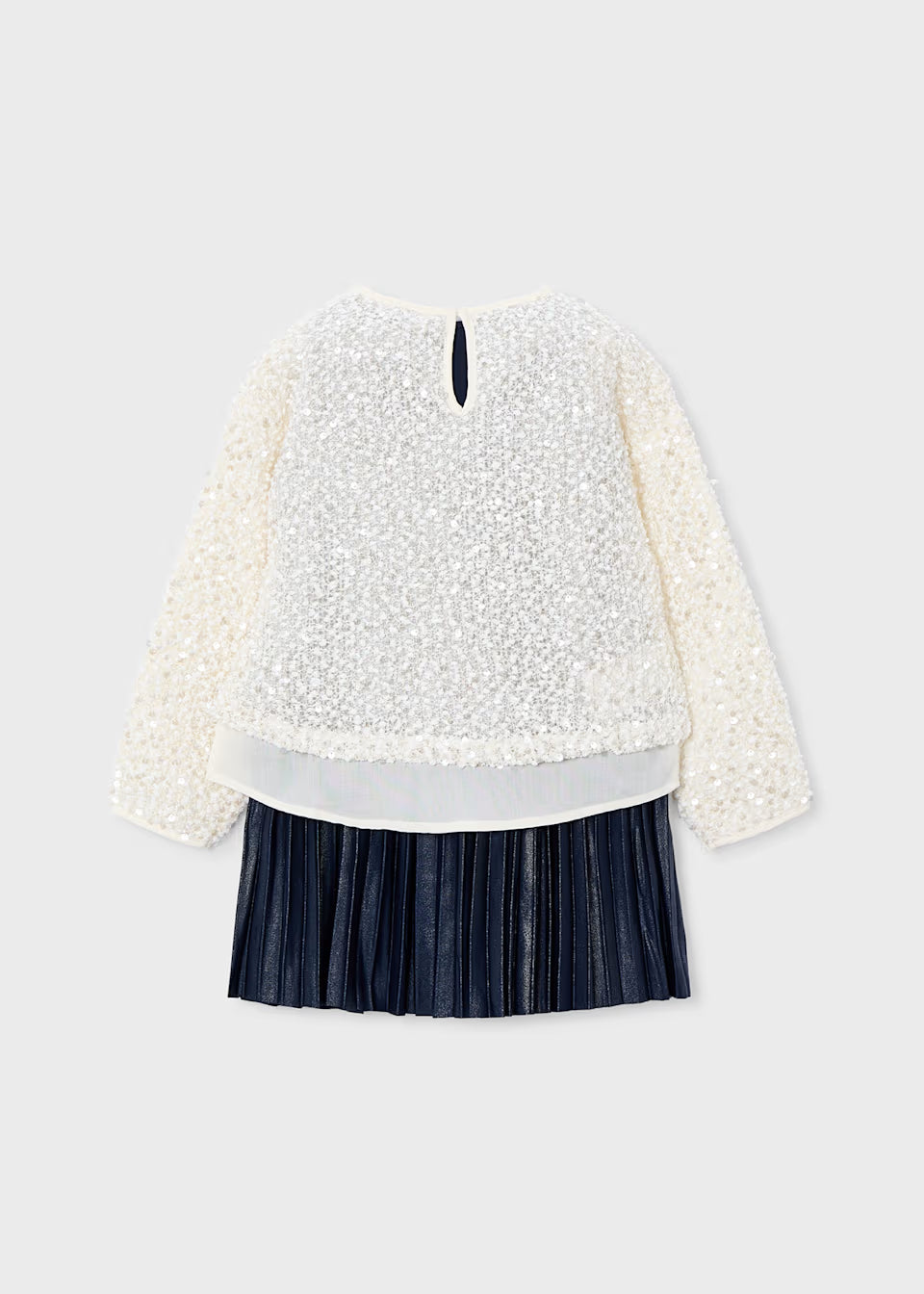 Vestido combinado lentejuelas niña