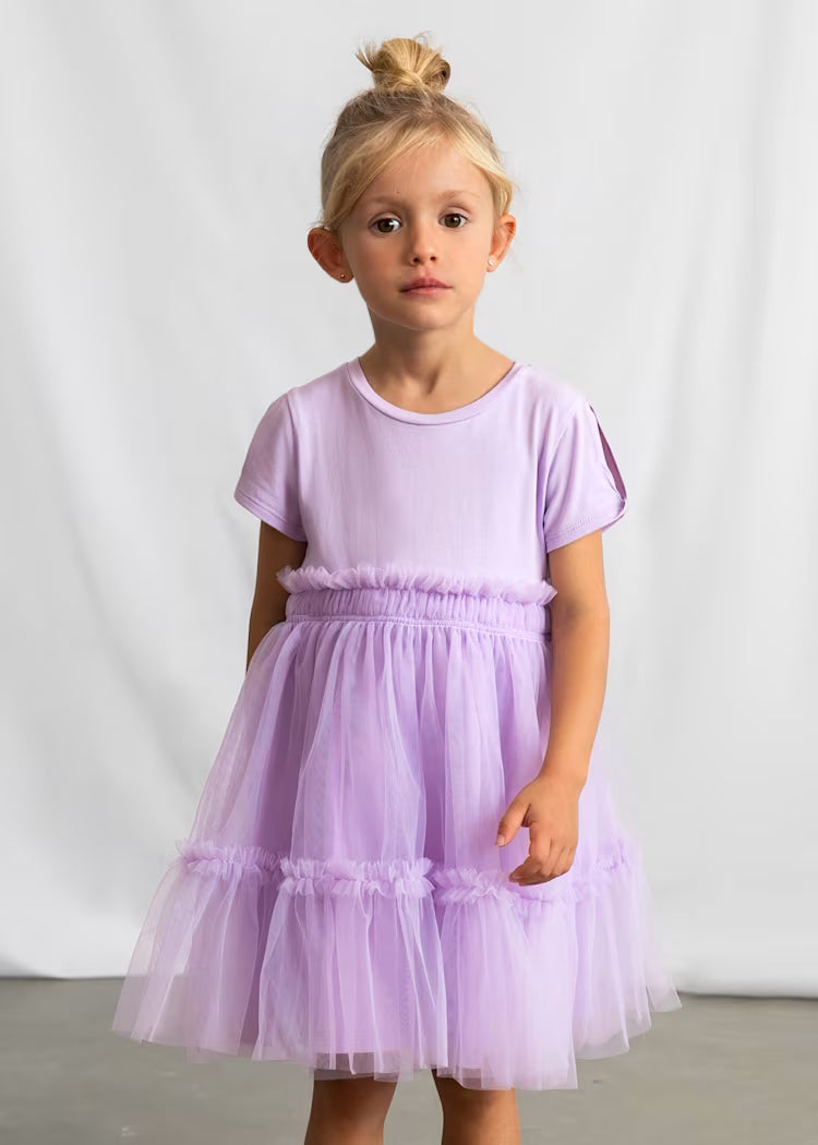 Vestido combinado niña