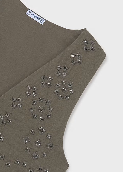 Vestido con chaleco chica