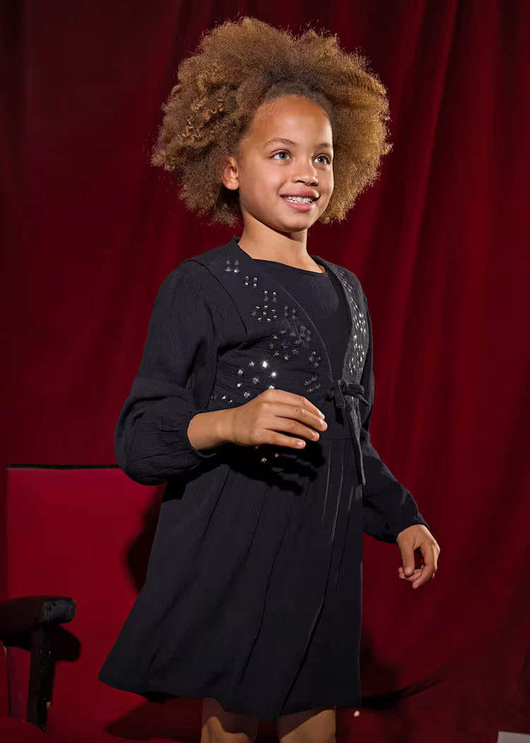 Vestido con chaleco chica