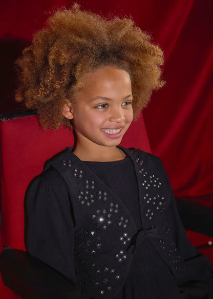 Vestido con chaleco chica