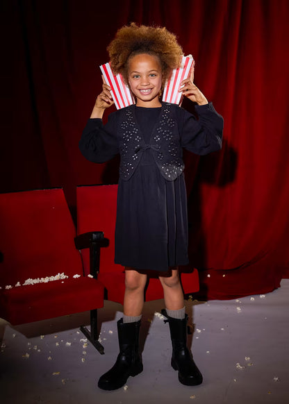Vestido con chaleco chica