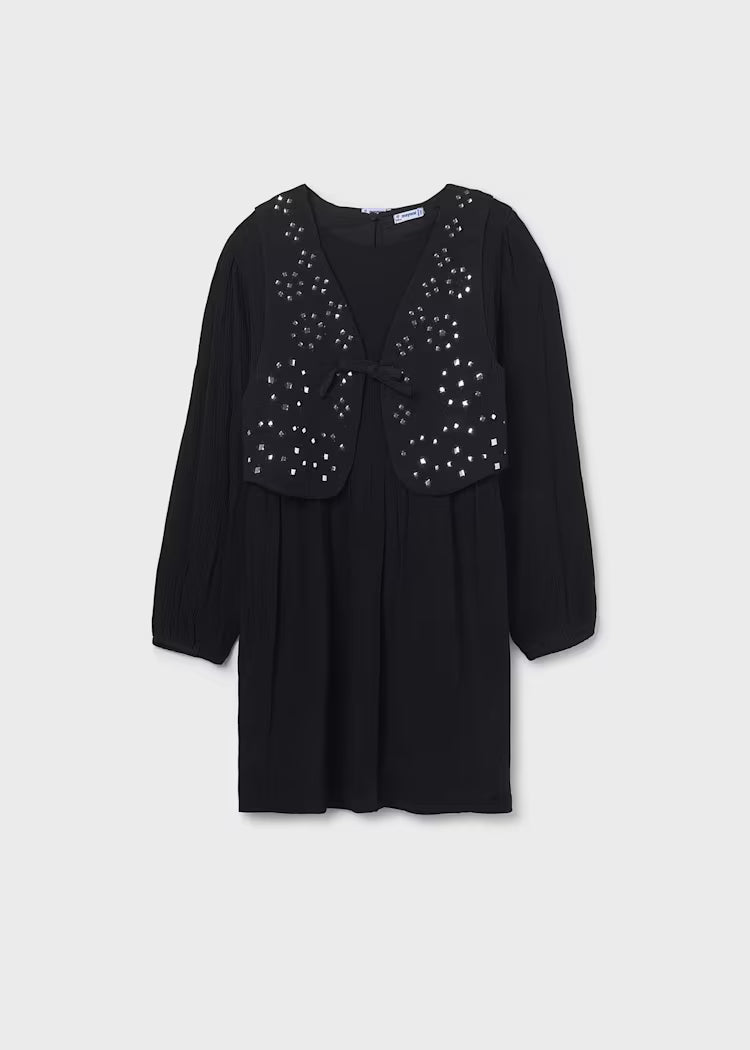 Vestido con chaleco chica