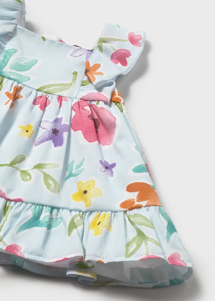 Vestido con cubrepañal estampado recién nacida