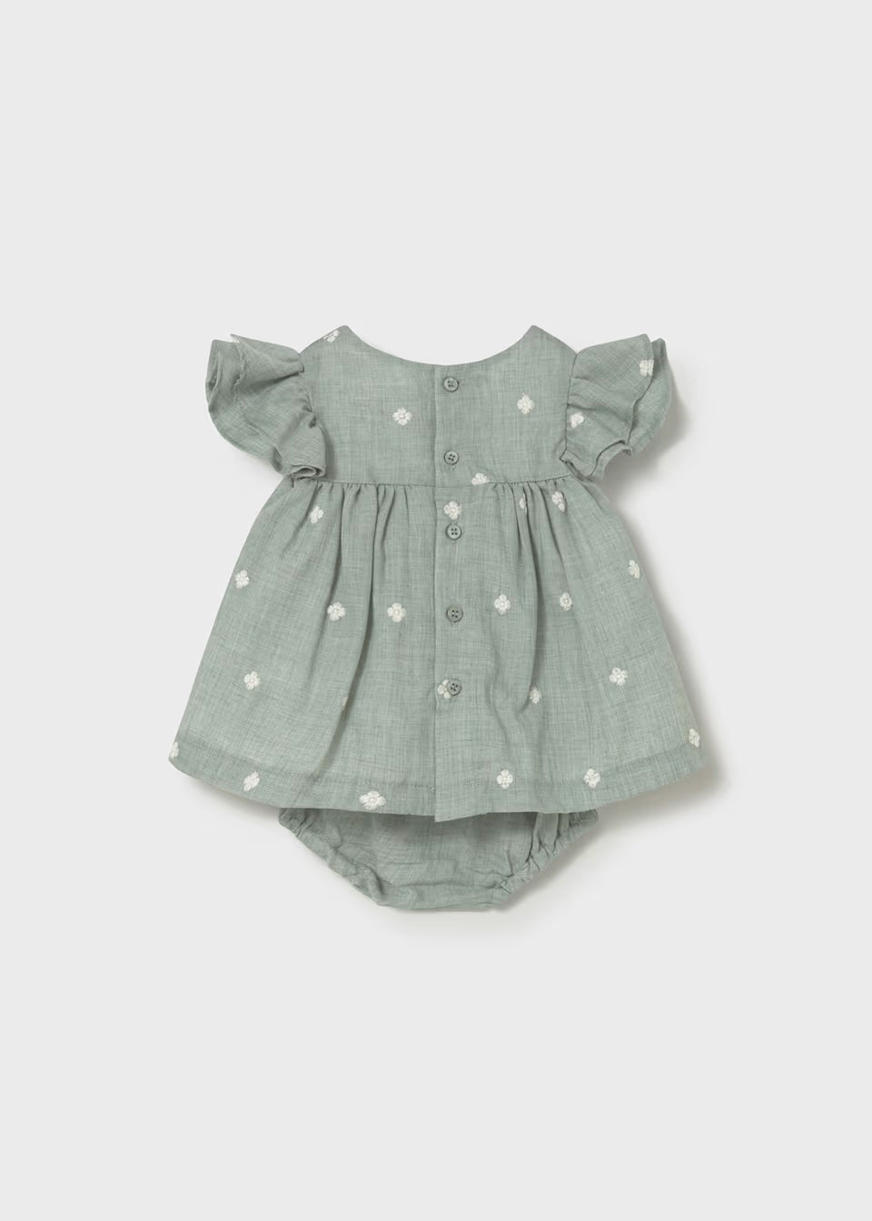 Vestido con cubrepañal recién nacida