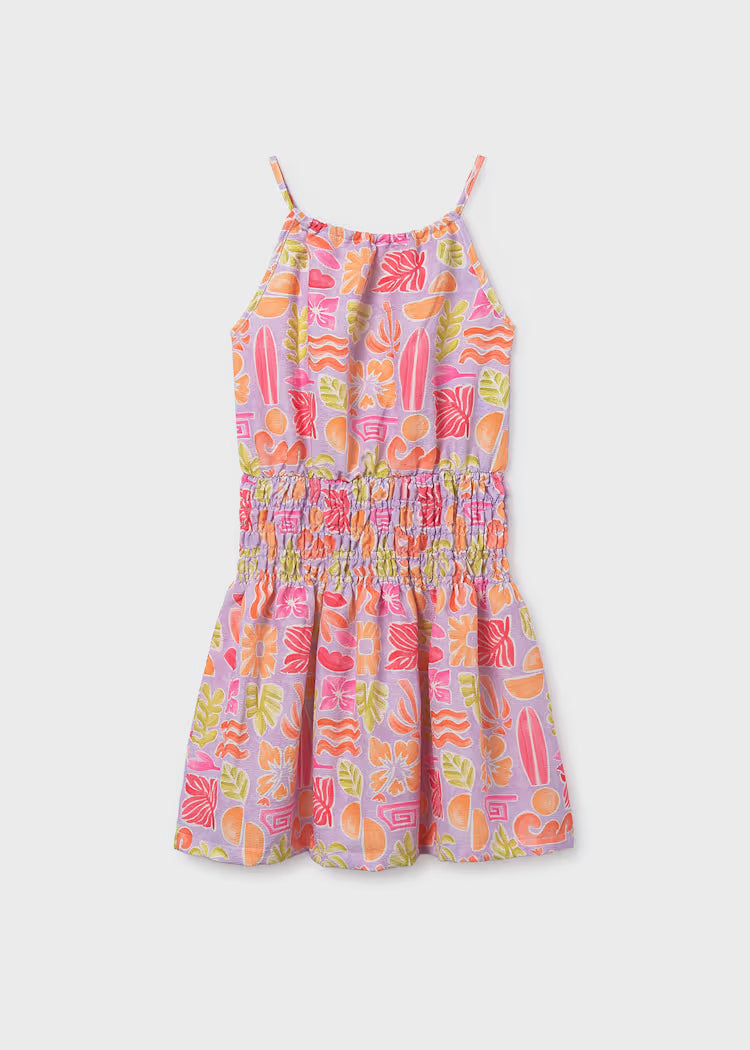 Vestido estampado chica