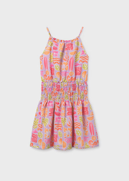 Vestido estampado chica