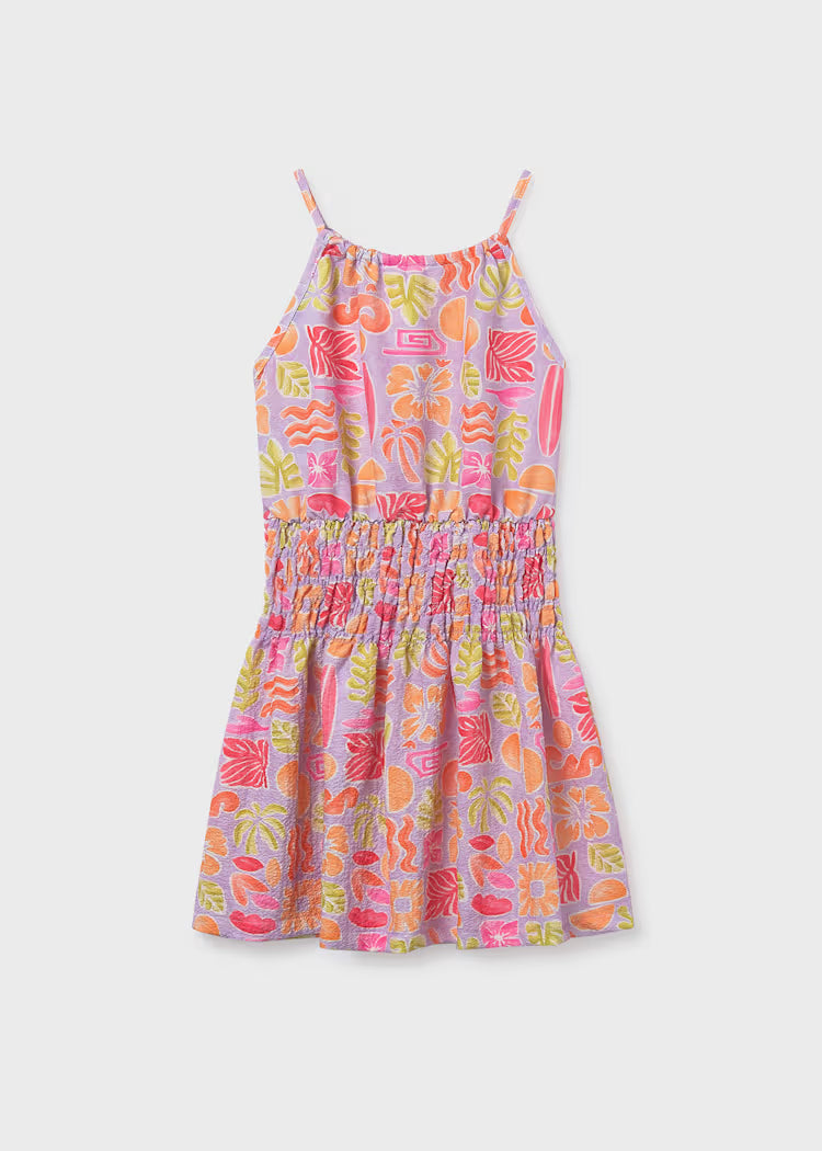 Vestido estampado chica