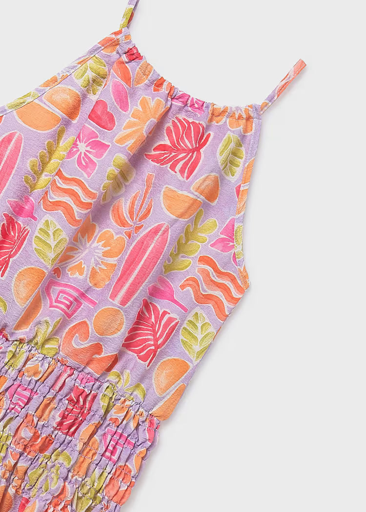 Vestido estampado chica