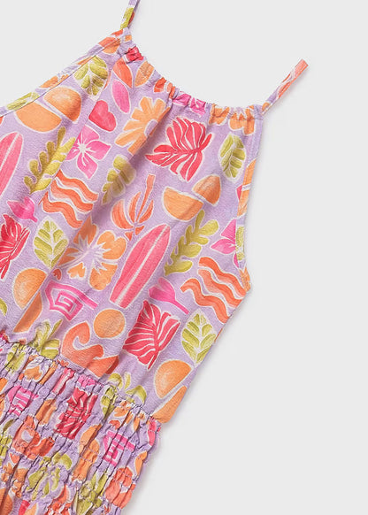 Vestido estampado chica