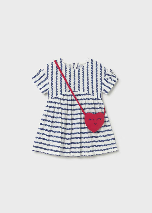 Vestido estampado con bolso bebé