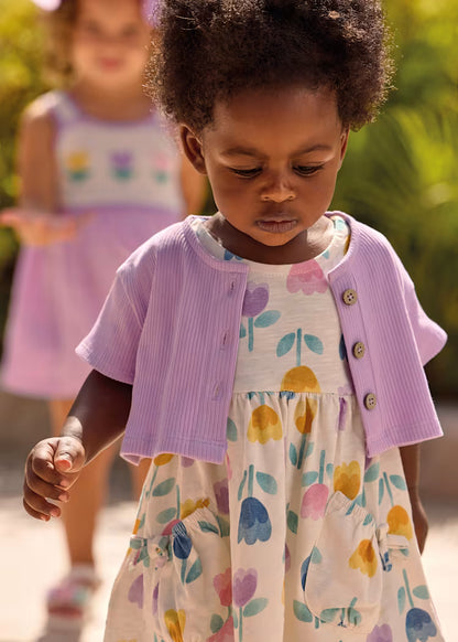 Vestido estampado con chaqueta bebé