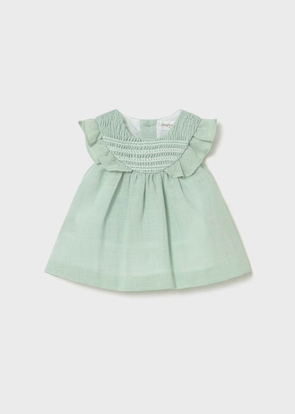 Vestido nido de abeja recién nacida