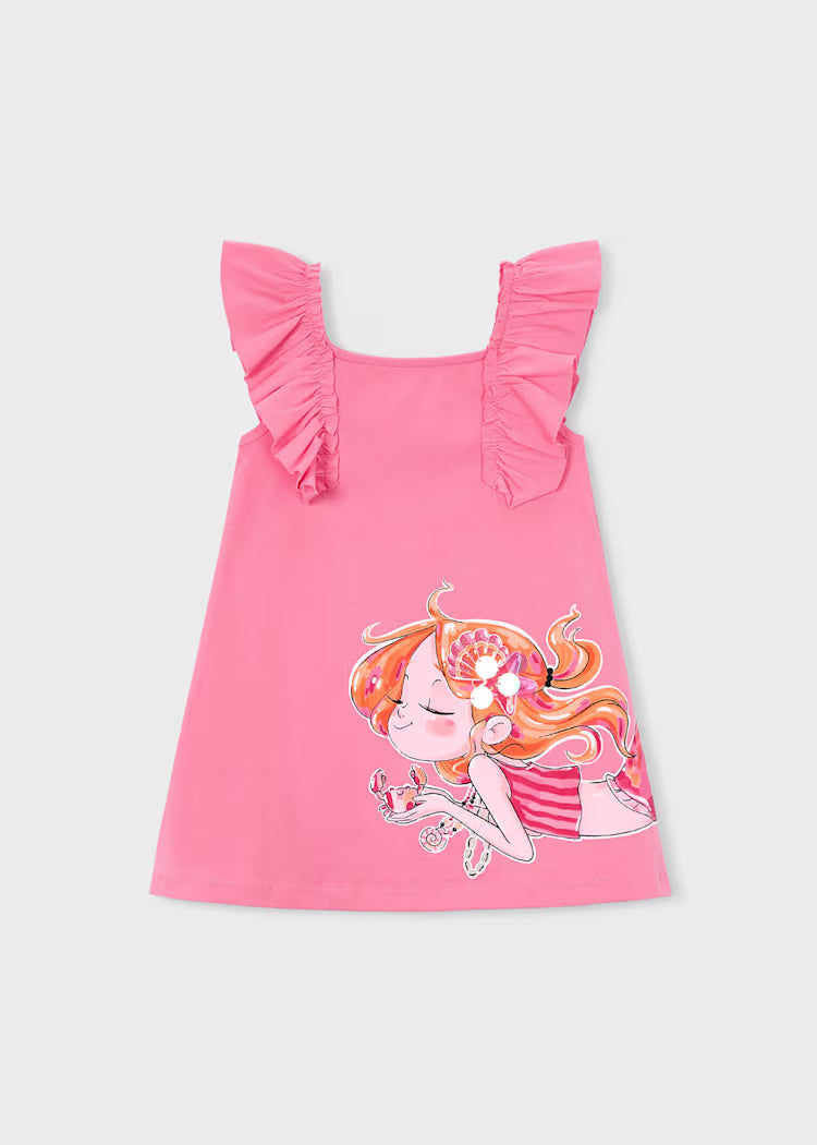 Vestido punto volantes niña