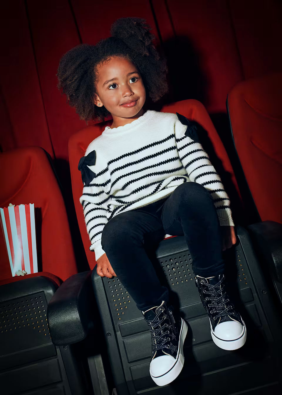 Vestido rayas lazo niña